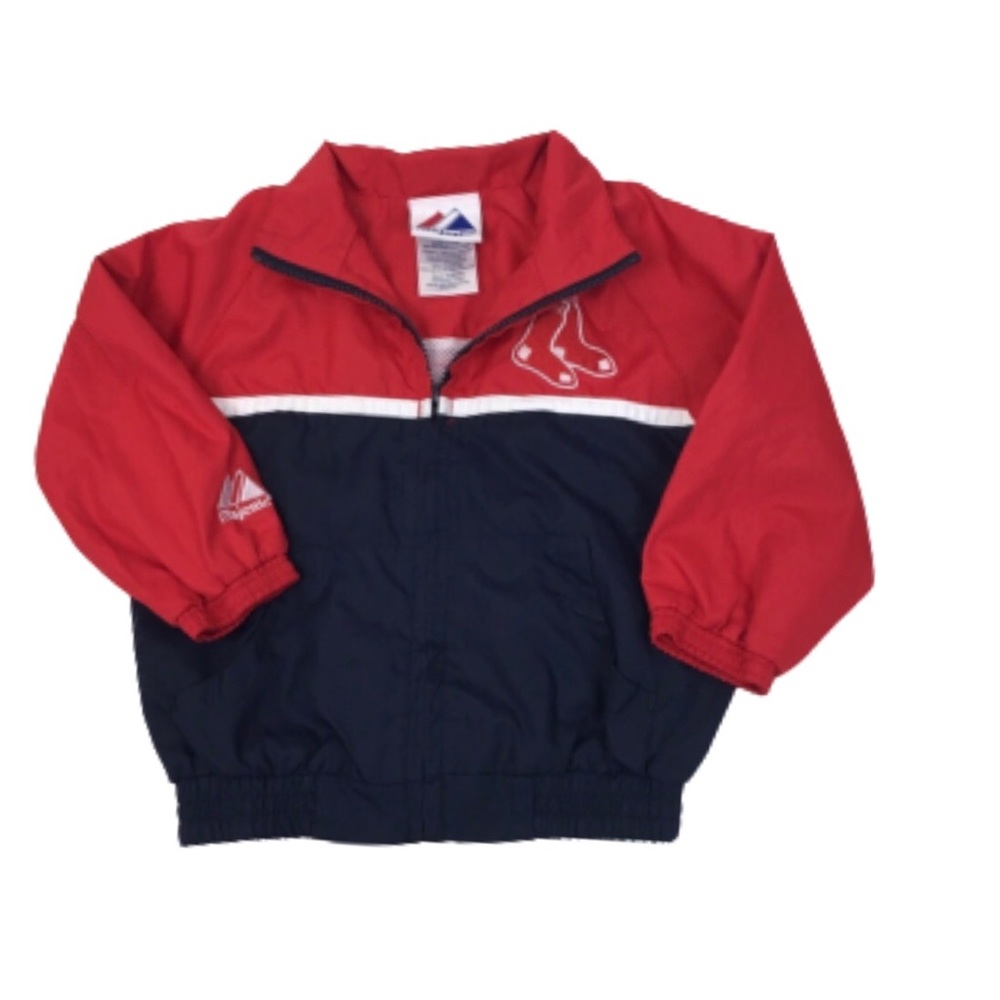Kids Redsox Zip Up Windbreaker